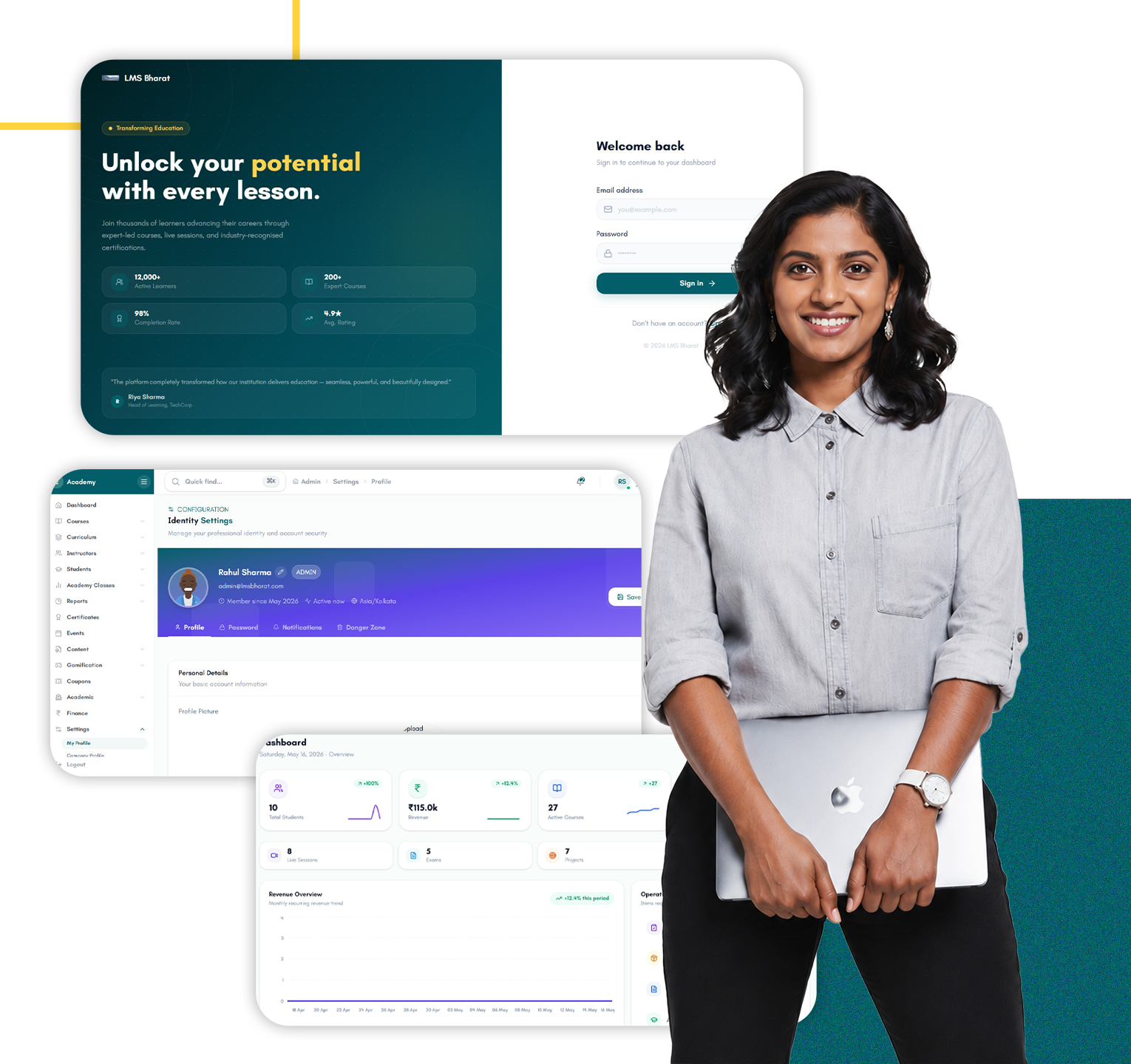 LMS Bharat course dashboard